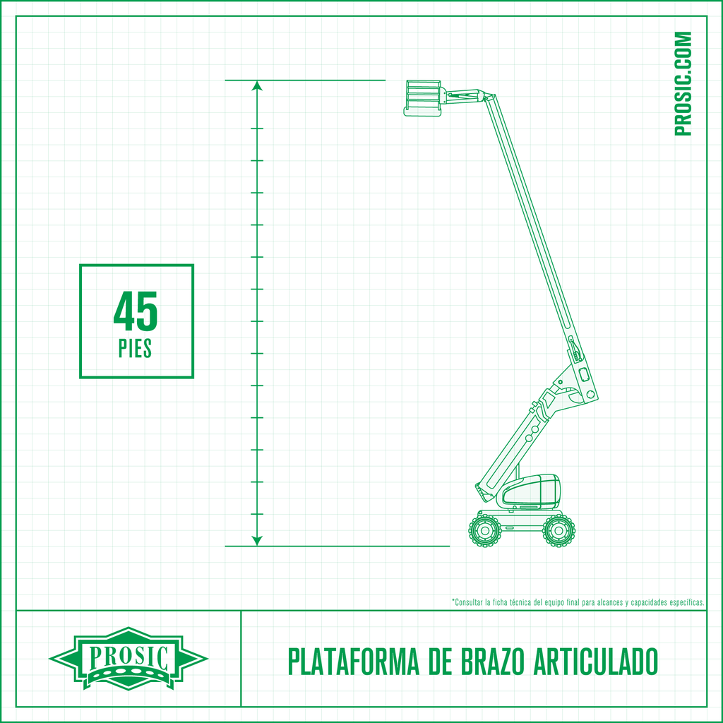 Plataforma Articulada 45 Pies, Combustión