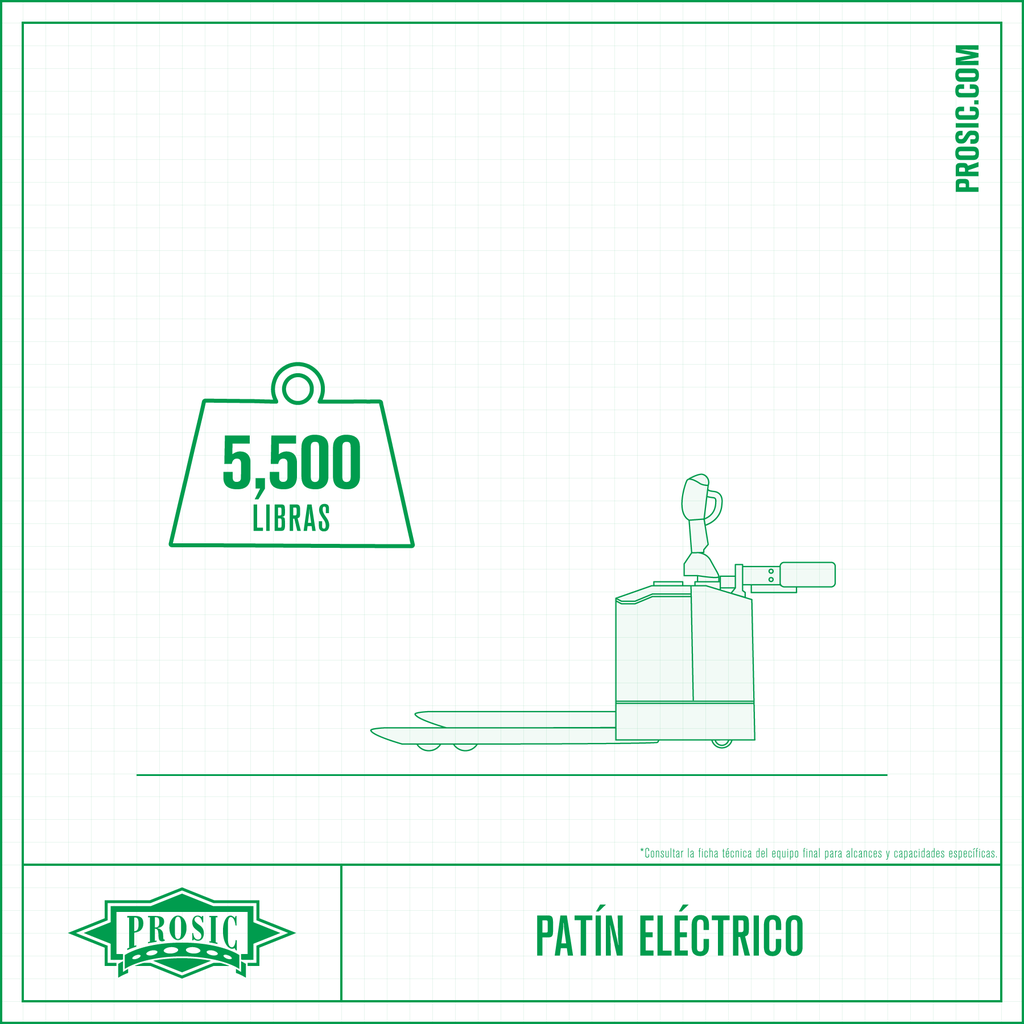 Patín 2.5 Toneladas, Eléctrico