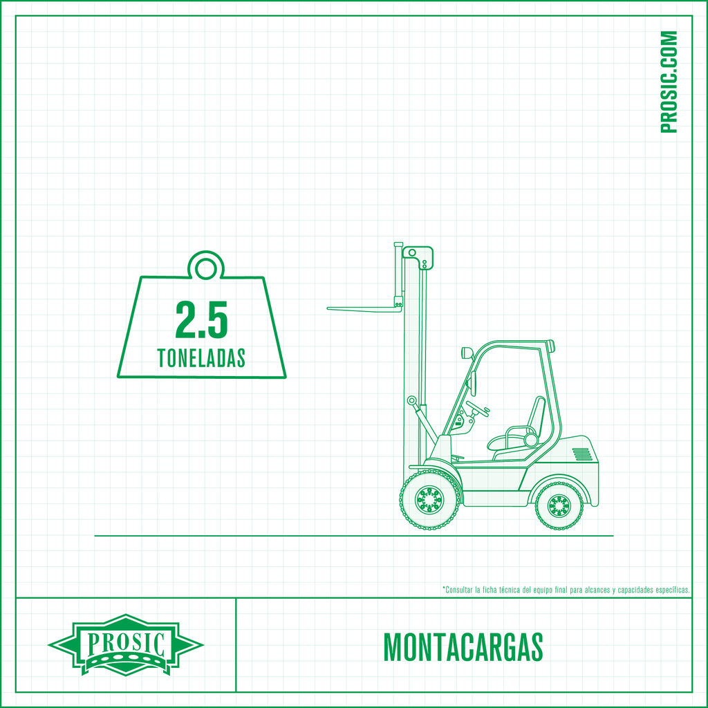 Montacargas 2.5 Toneladas, Dual